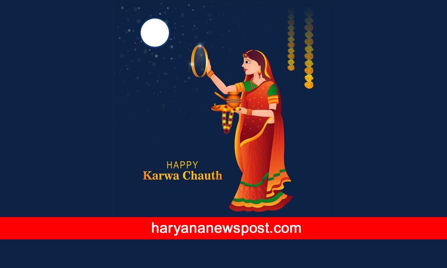 Lines on Karwa Chauth for Husband and Wife