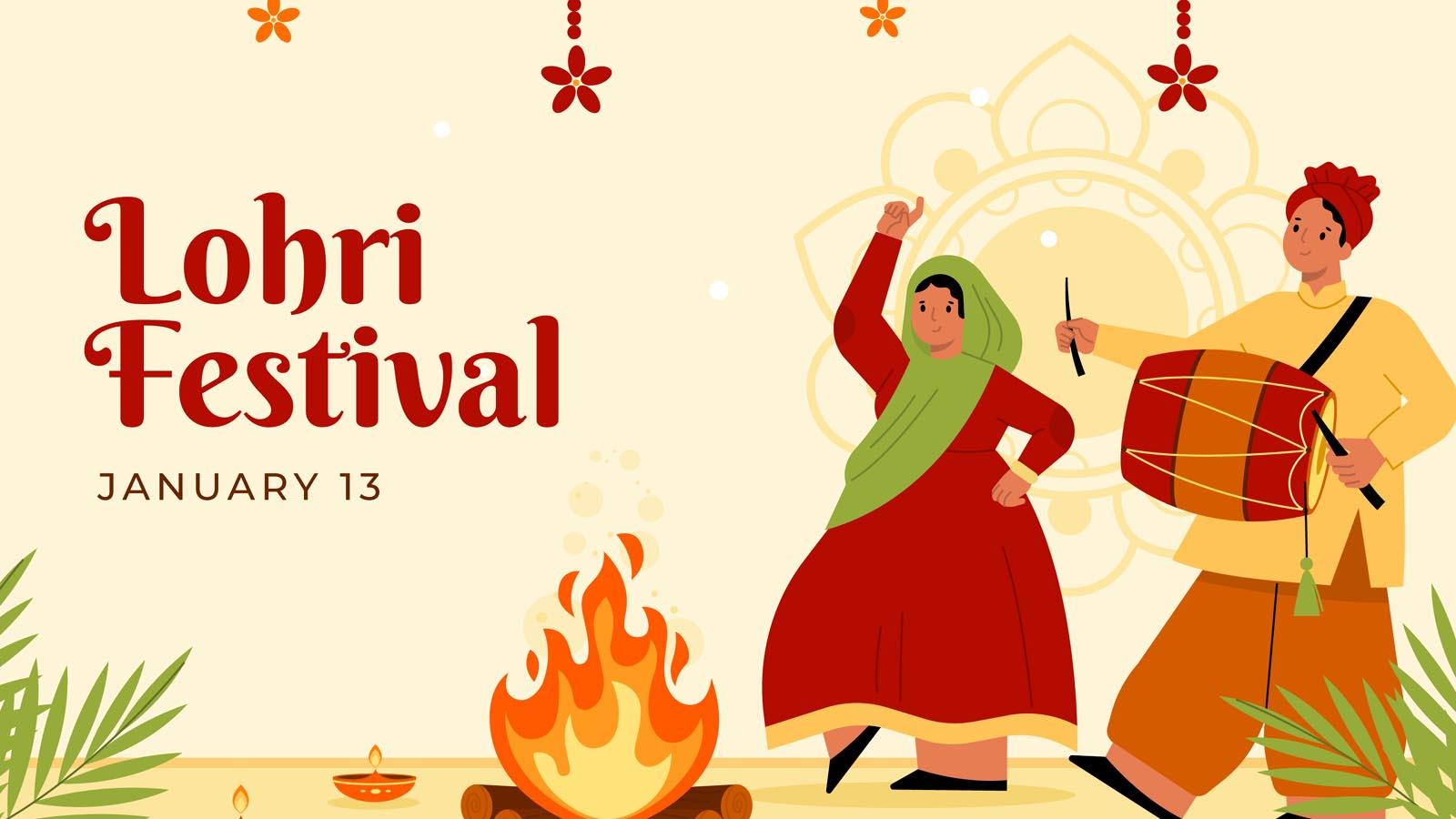 Happy Lohri 2023 Messages for Wife in Hindi and English