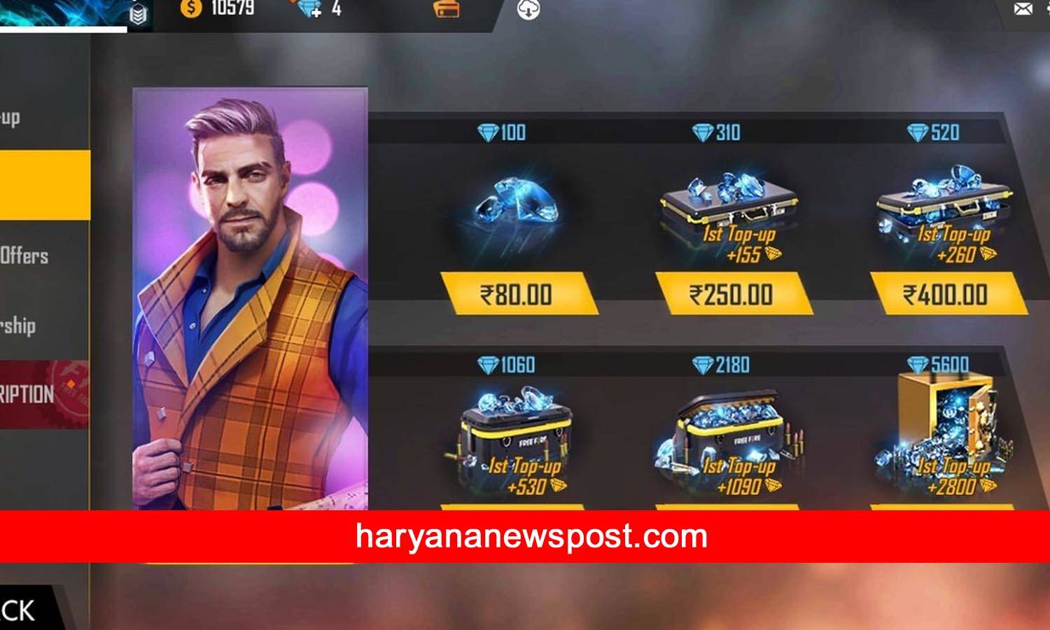 free fire india returns how many diamonds buy in a day