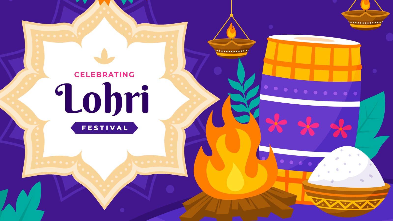 Lohri Celebration Party Invitation Messages – Invitation Card